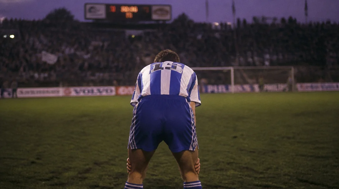 Porträttbild av Håkan Mild som mittfältare för IFK Göteborg, dokumentärt foto