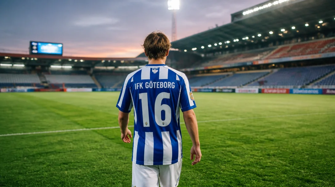 Porträttbild av Marcus Berg som anfallare för IFK Göteborg, dokumentärt foto
