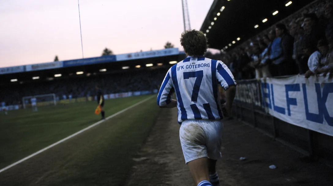 Porträttbild av Niclas Alexandersson som yttermittfältare för IFK Göteborg, dokumentärt foto