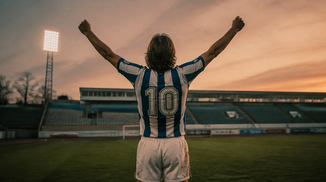 Porträttbild av Torbjörn Nilsson som anfallare för IFK Göteborg, dokumentärt foto